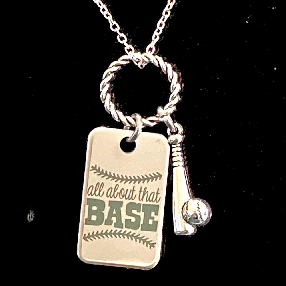 Baseball Charm Necklace Softball Sports - Picture 4 of 6